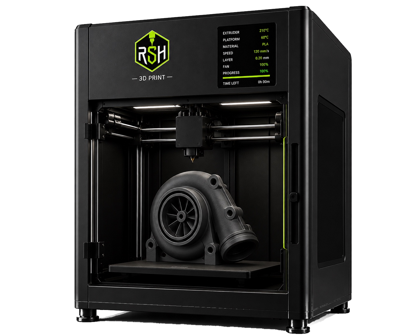 RSH 3D-Druck Fertigungsmaschine mit Bauteil