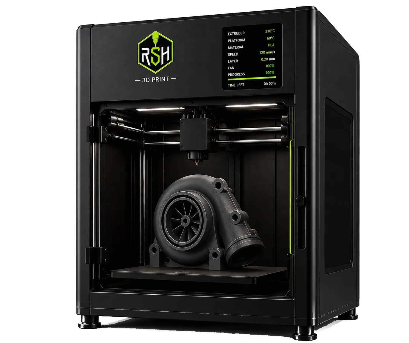 RSH 3D-Druck Fertigungsmaschine mit Bauteil